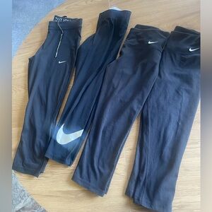 Nike Black Capri Leggings Set total of 4